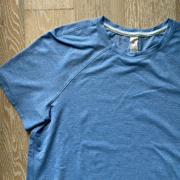lululemon License to Train Classic Fit T-Shirt Heathered Blue Sz10 - Picture 2 of 10